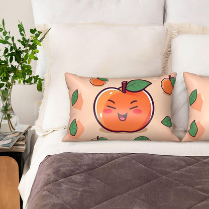 Satin Pillowcase for Hair and Skin, Pink Peach Pillow Cover Queen Size 20x30 Inch Soft Smooth Breathable Cooling Silky Pillow Cases with Hidden Zipper, Gifts for Women Men
