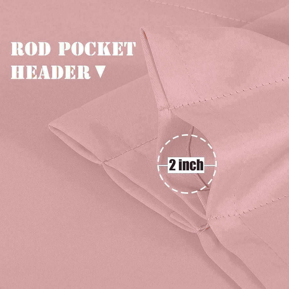 Pink Valance for Windows Kitchen Valance Room Darkening Valances for Living Room 52" W X 18" L Rod Pocket Small Window Valance, 1 Panel Set