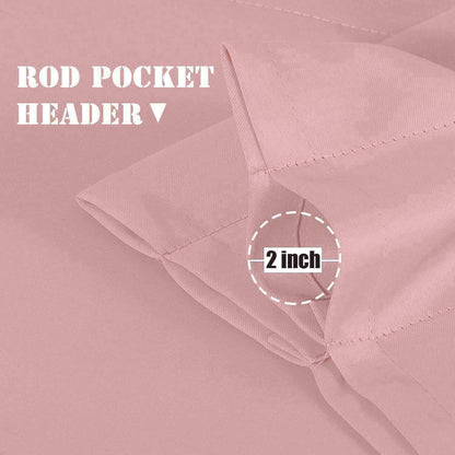 Pink Valance for Windows Kitchen Valance Room Darkening Valances for Living Room 52" W X 18" L Rod Pocket Small Window Valance, 1 Panel Set