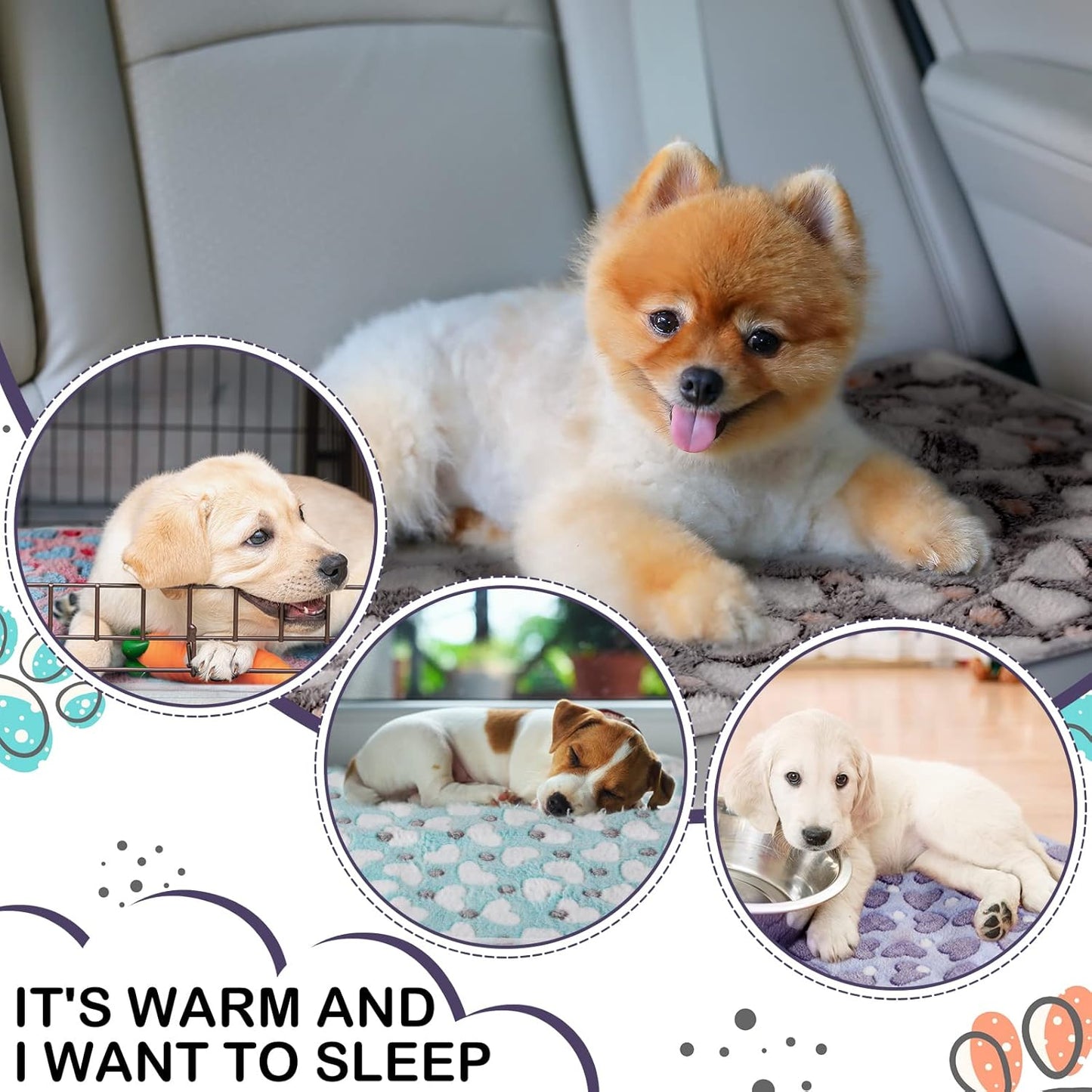 Reginary 4 Pcs Waterproof Guinea Pig Blankets Washable Small Animal Fleece Bedding Absorbent Guinea Pig Cage Liners Reusable Training Pee Pad Pet Sleep Mat for Hamster(Heart Pattern,12 x 12 Inch)