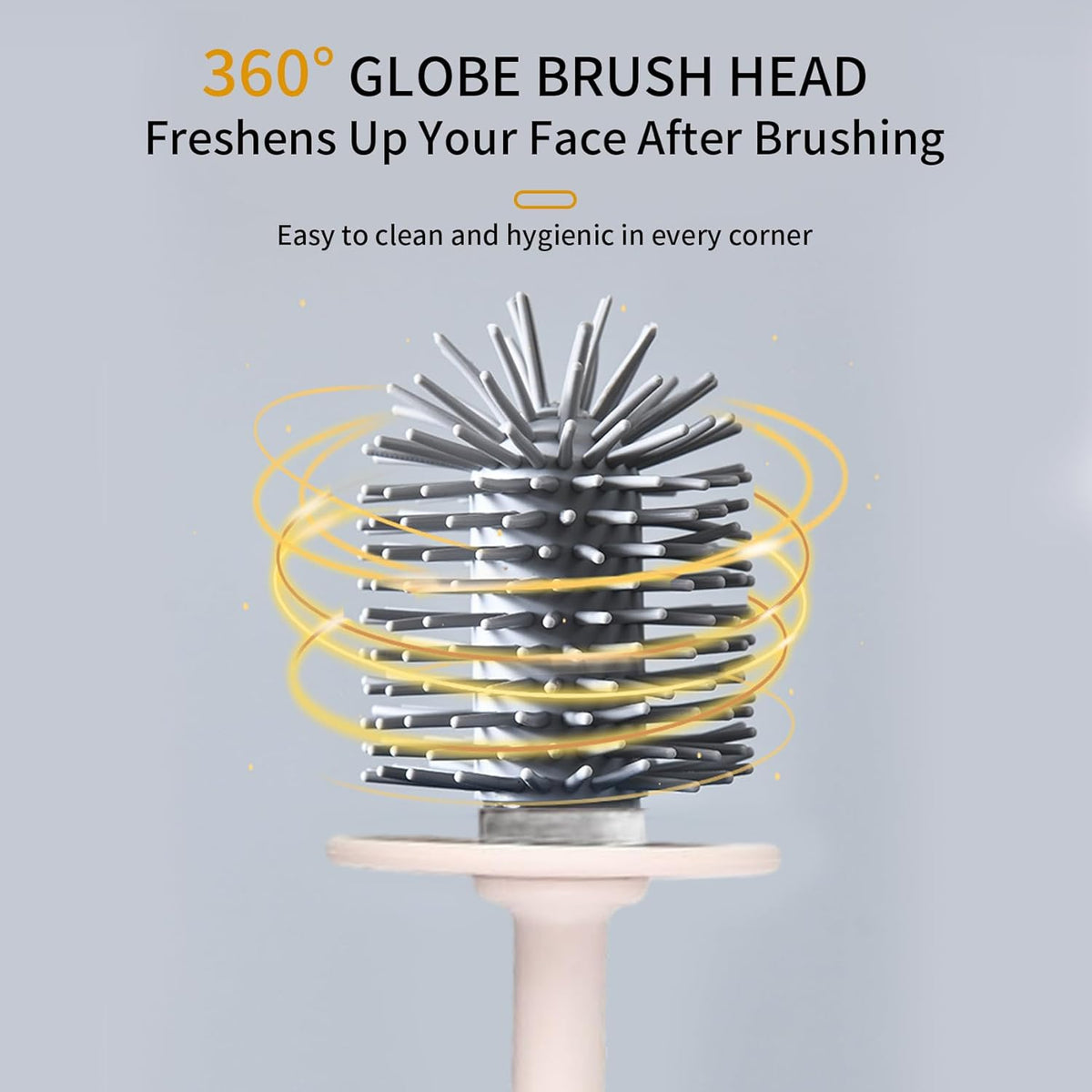 Toilet Brush Set, Bathroom Accessories, Toilet Bowl Cleaners, Deep Cleansing Multifunctional Hanging Toilet Brush Set for Bathroom(Cherry Blossom Pink)