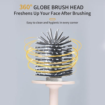 Toilet Brush Set, Bathroom Accessories, Toilet Bowl Cleaners, Deep Cleansing Multifunctional Hanging Toilet Brush Set for Bathroom(Cherry Blossom Pink)