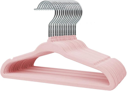 Baby Velvet Hangers 16 Pack Non-Slip Felt Hangers Pink