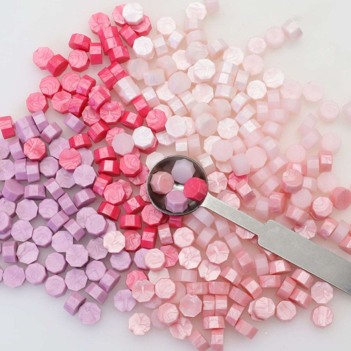 250Pcs Pink Mix Sealing Wax Beads for WaxSeal Stamp, Green WaxSeal Beads Set with 5 Colors Perfect for Gift Sealing, Letter Wax Sealing (250, Pink Mix)