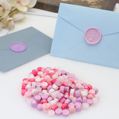 250Pcs Pink Mix Sealing Wax Beads for WaxSeal Stamp, Green WaxSeal Beads Set with 5 Colors Perfect for Gift Sealing, Letter Wax Sealing (250, Pink Mix)