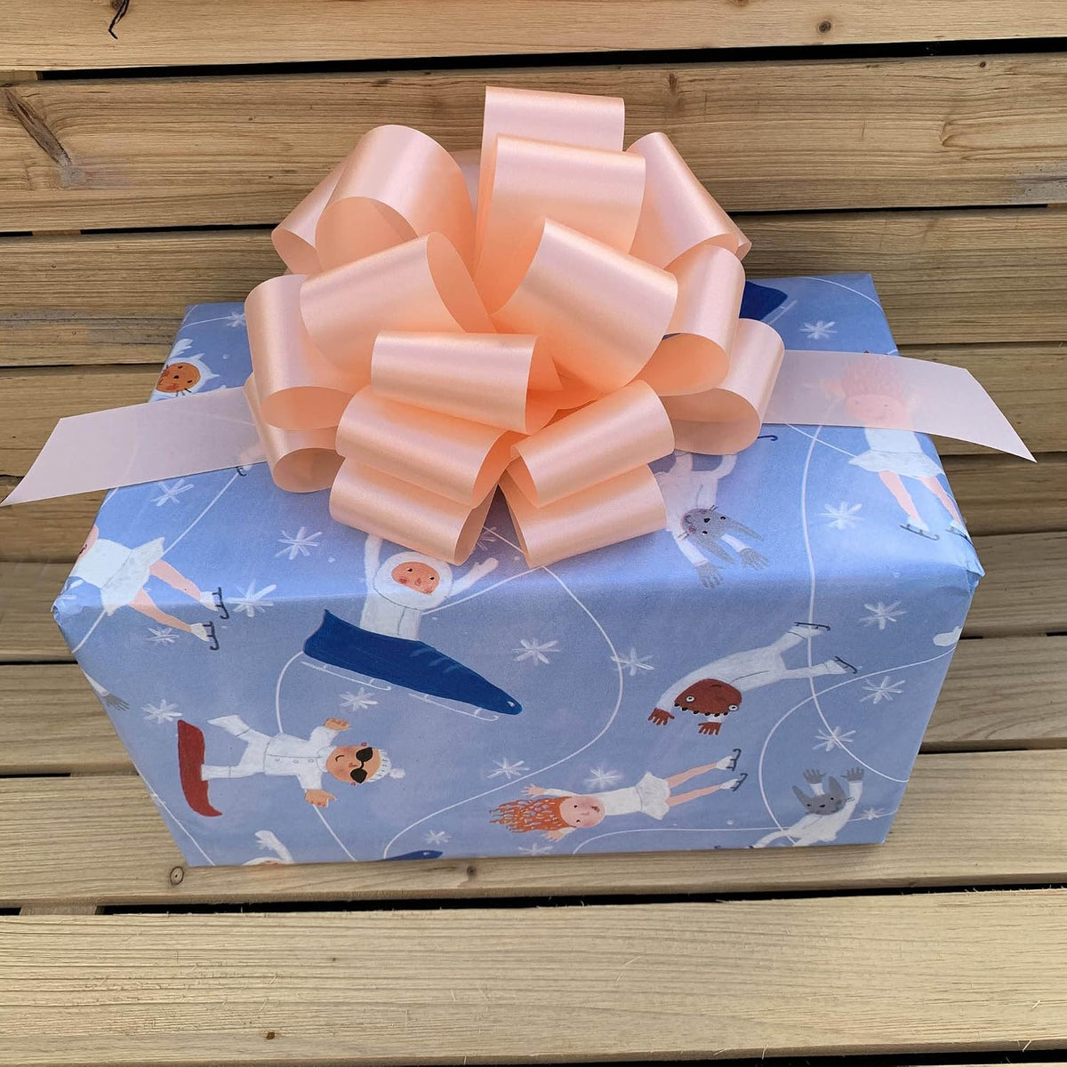 Large Peach Ribbon Pull Bows - 9" Wide, Set of 6, Fall