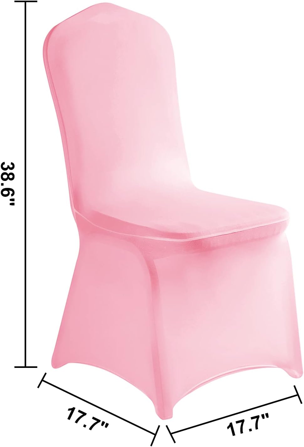 LZY 20pcs Spandex Chair Cover Stretch Slipcovers for Wedding Party, Dining Banquet Chair Decoration Covers (Pink, 20)