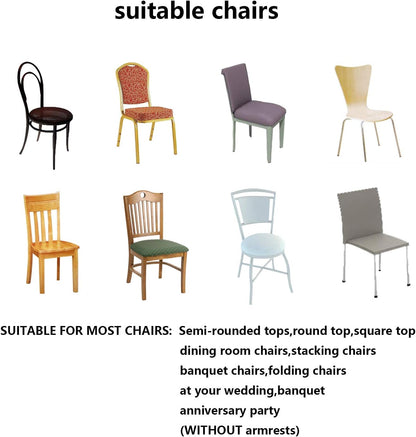 LZY 20pcs Spandex Chair Cover Stretch Slipcovers for Wedding Party, Dining Banquet Chair Decoration Covers (Pink, 20)