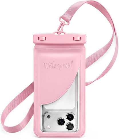 Waterproof Phone Pouch for iPhone 17 16 15 Pro Max IPX8 Pink-8.3