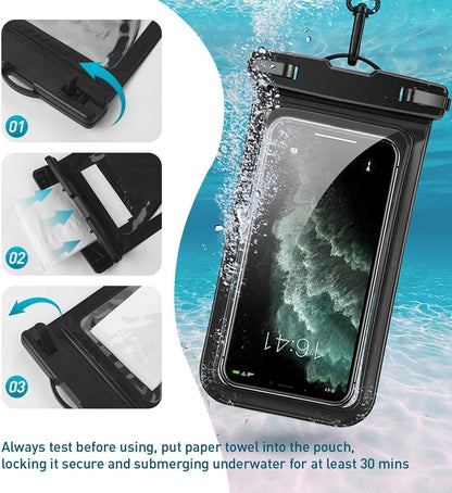 Waterproof Phone Pouch for iPhone 17 16 15 Pro Max IPX8 Pink-8.3