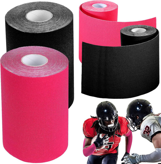2 Roll Football Turf Tape 33ft Sport Turf Tape, Pink, Black
