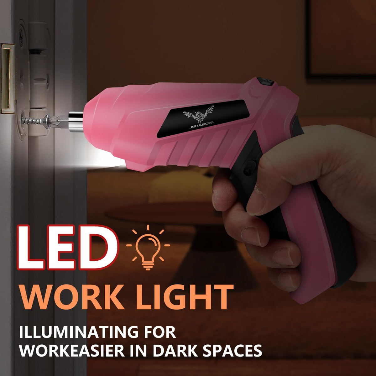 3.6V Electric Cordless Screwdriver Set, Mini Drill Set, Pink