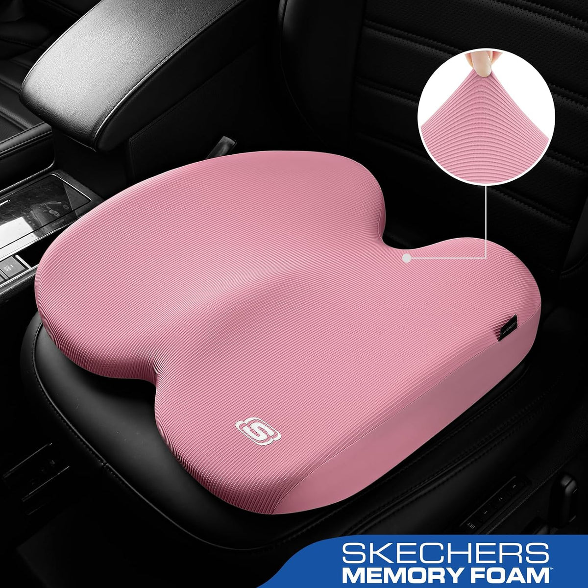 Seat Cushion, Ergonomic Memory Foam Cushion for Long Sitting Hours on Office & Home Chair, Car Seat Cushion for Sciatica, Coccyx Cushion,Pink