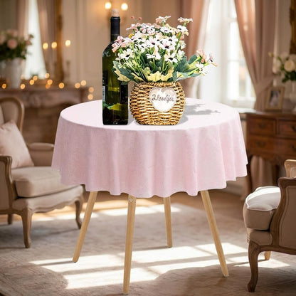 50 Inch Round Light Pink Sequin Tablecloth