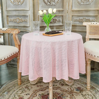 50 Inch Round Light Pink Sequin Tablecloth