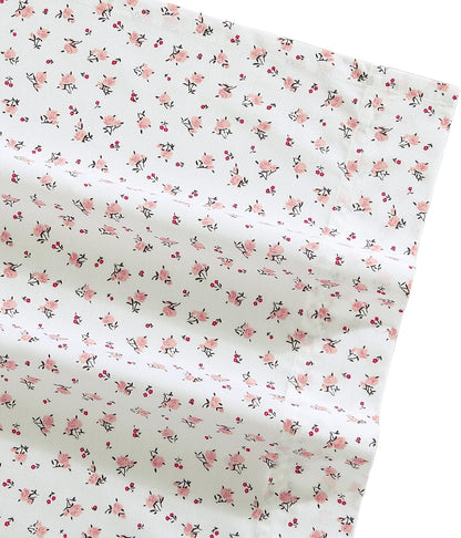 Queen Cotton Percale Sheets with Pillowcases, Deep Pockets