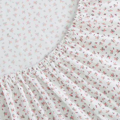 Queen Cotton Percale Sheets with Pillowcases, Deep Pockets