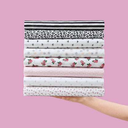 Queen Cotton Percale Sheets with Pillowcases, Deep Pockets