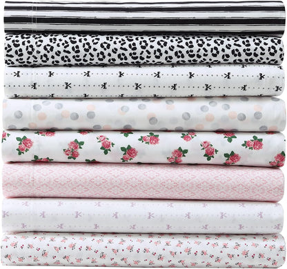Queen Cotton Percale Sheets with Pillowcases, Deep Pockets