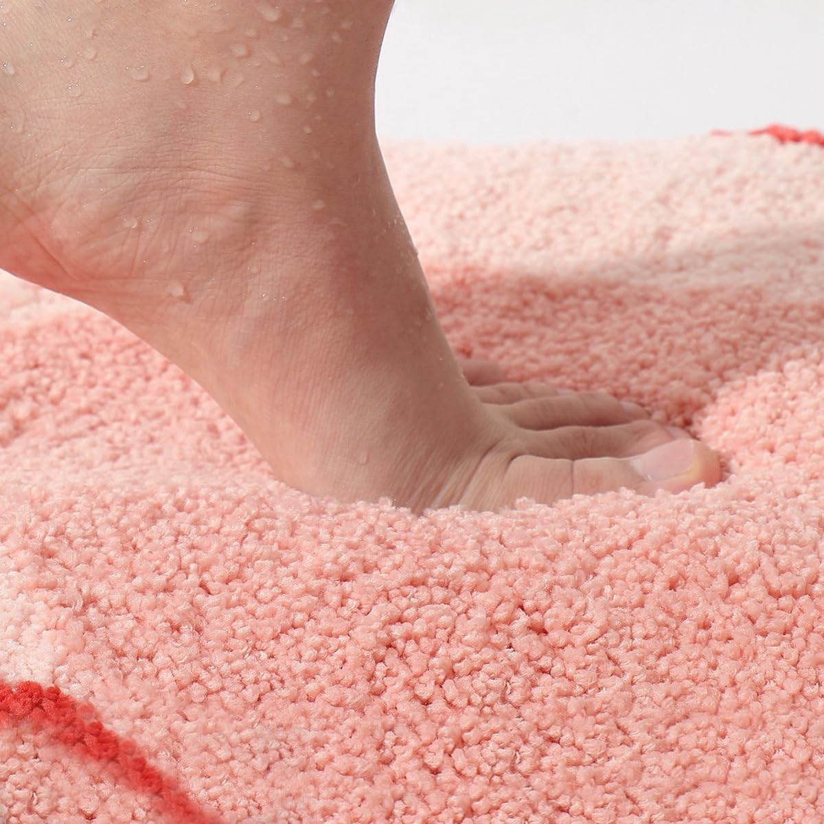 Fruit Bath Mats Cute Bathroom Rugs, Particularly Absorbent, Very Soft, and Dry Fast that Fits for Kid's Room, Bathroom or Other Room, 22.1" x 25.6", Peach
