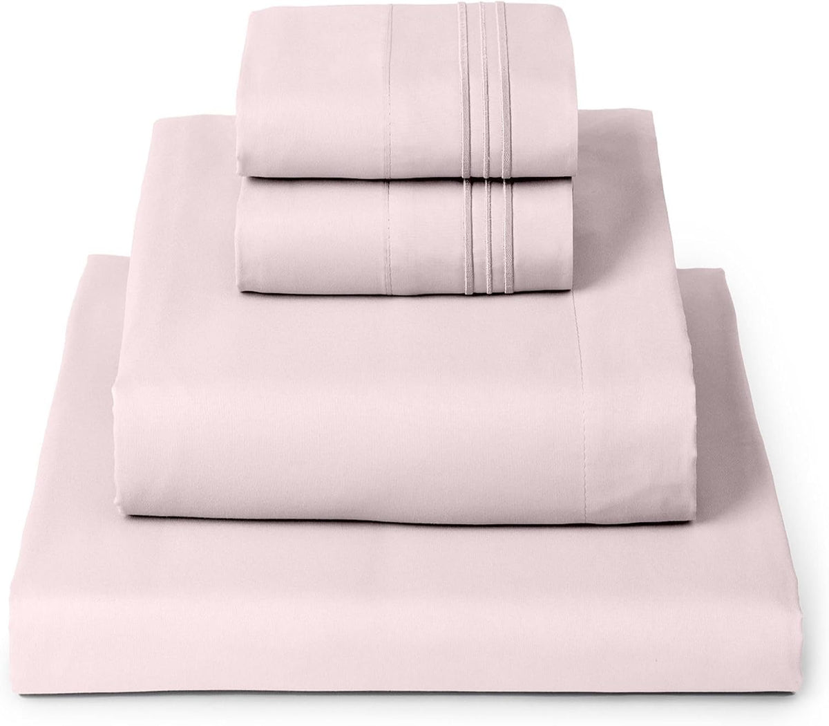 Iconic 4-Piece, Ultra Soft Sheet Set (Queen, Blush Pink)