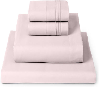 Iconic 4-Piece, Ultra Soft Sheet Set (Queen, Blush Pink)