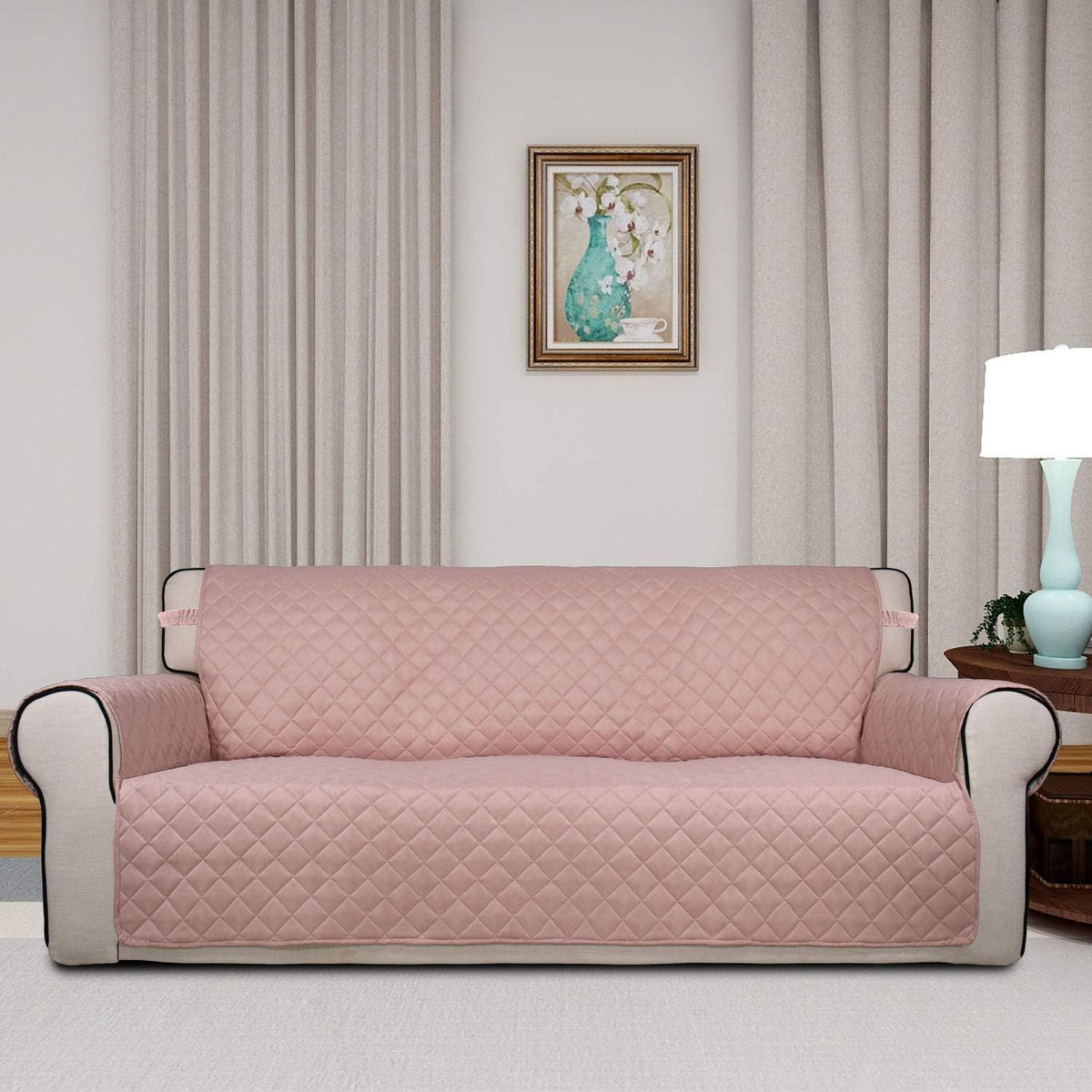 Reversible Quilted Sofa Cover Dog Couch Covers for Sofa, 66 in