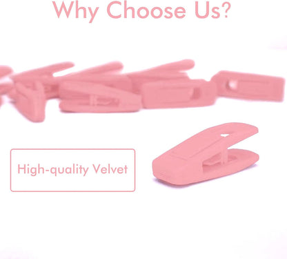Velvet Hangers Clips for Thin Hangers(20 Pcs, Blush)