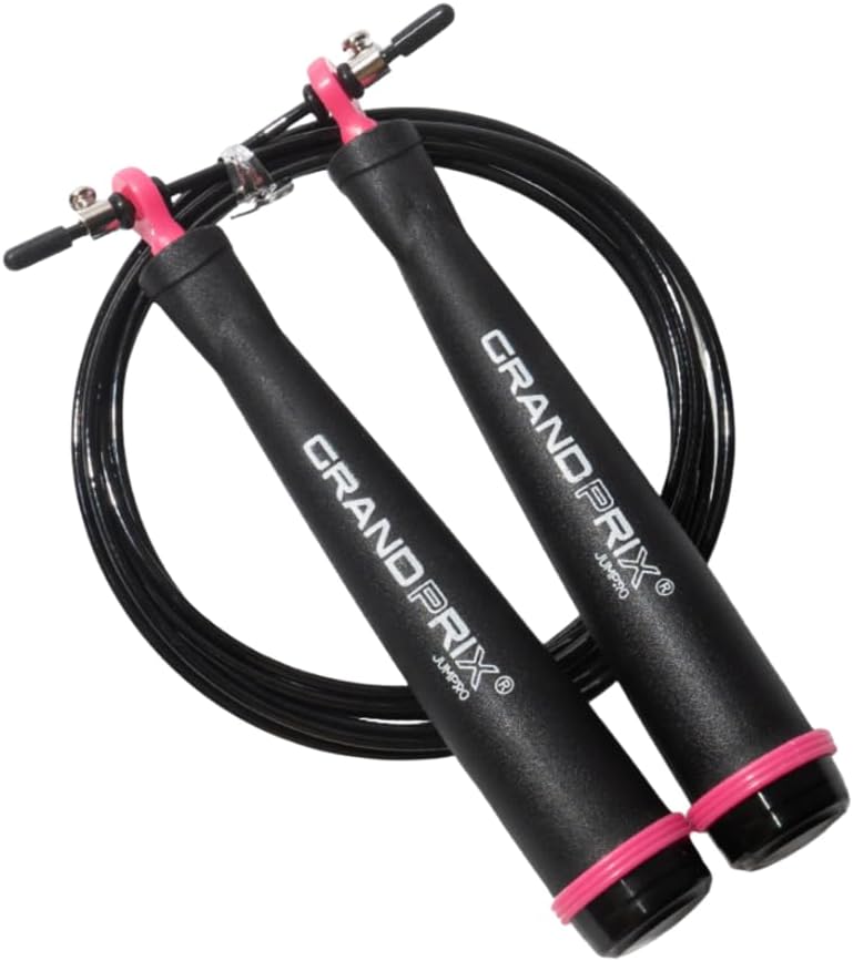 Jump Rope for Men and Women (Grand Prix Ultra Speed Series) – Adjustable Wire Rope for CrossFit, Boxing, and Fitness Training – Smooth, Fast, Tangle-Free Rotation (Made in Korea)