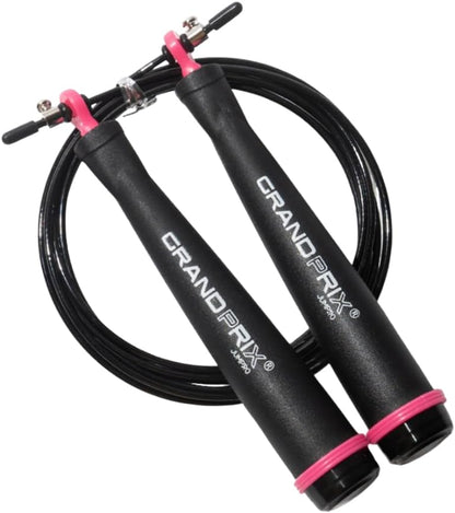 Jump Rope for Men and Women (Grand Prix Ultra Speed Series) – Adjustable Wire Rope for CrossFit, Boxing, and Fitness Training – Smooth, Fast, Tangle-Free Rotation (Made in Korea)