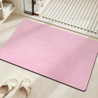 Bath Mat 20"x32",Ultra Thin Bathroom Rug fit Under Door Pink