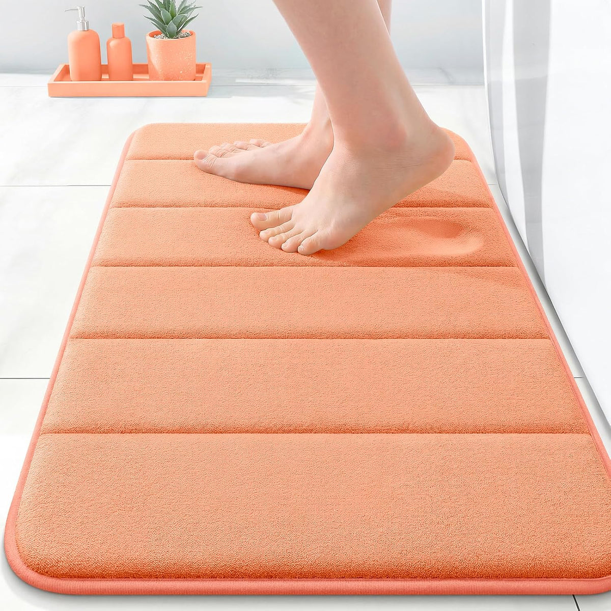 Memory Foam Bath Mat 35x16, Super Soft and Absorbent Bathroom Rugs