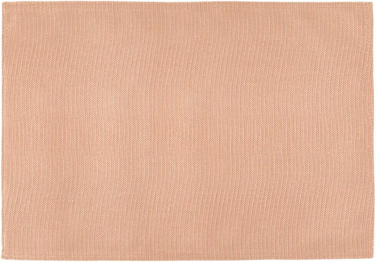 Peach Solid Color Placemats Set of 4 Washable Heat Resistant Place Mats 12 X 18 Inch Reversible Table Mats for Kitchen Dining Indoor Outdoor