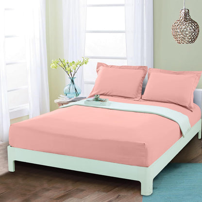 Mocassi King Fitted Sheet - Deep Pocket Cooling Sheets up to 16 inch - Hotel Luxury 1800 Premier - Softest Sheets - Wrinkle Resistant - 1 Single Bottom Fitted Sheet, King, Peach Pink