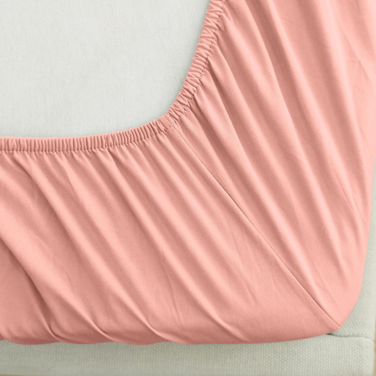 Mocassi King Fitted Sheet - Deep Pocket Cooling Sheets up to 16 inch - Hotel Luxury 1800 Premier - Softest Sheets - Wrinkle Resistant - 1 Single Bottom Fitted Sheet, King, Peach Pink