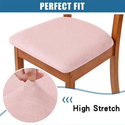 Velvet Seat Covers for Dining Room Chair Set of 4