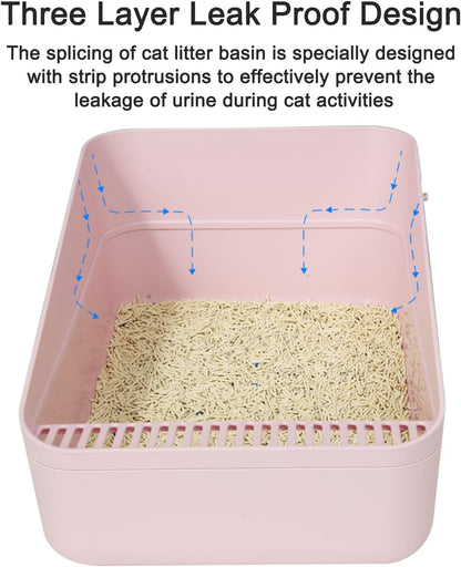 Small Cat Litter Box: Removable Tray for Cats Under 8 lbs