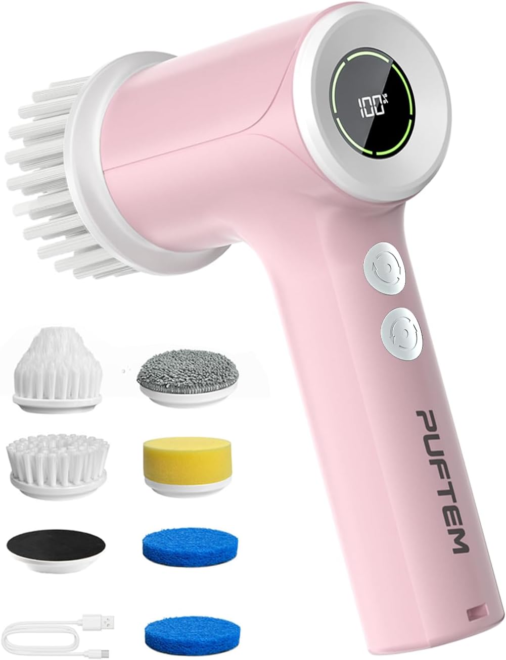 Electric Shower Scrubber, Cordless Bathroom Scrubber, Dual Direction