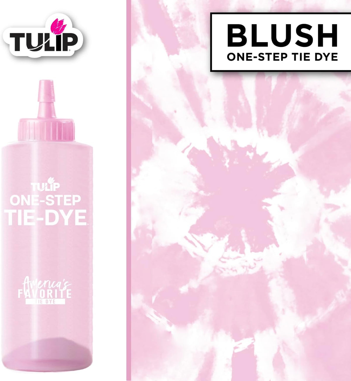 One-Step Tie-Dye Kit, Vibrant Colors for Fabric 4 fl oz, Blush