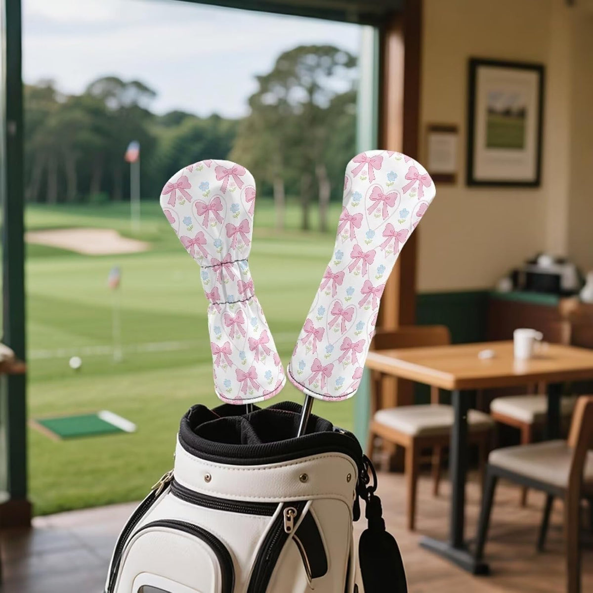 Golf Club Covers for Women Girls Driver Head Cover Leather Fairway Wood Head Cover Hybrid Headcovers Golfer Gifts