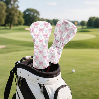 Golf Club Covers for Women Girls Driver Head Cover Leather Fairway Wood Head Cover Hybrid Headcovers Golfer Gifts