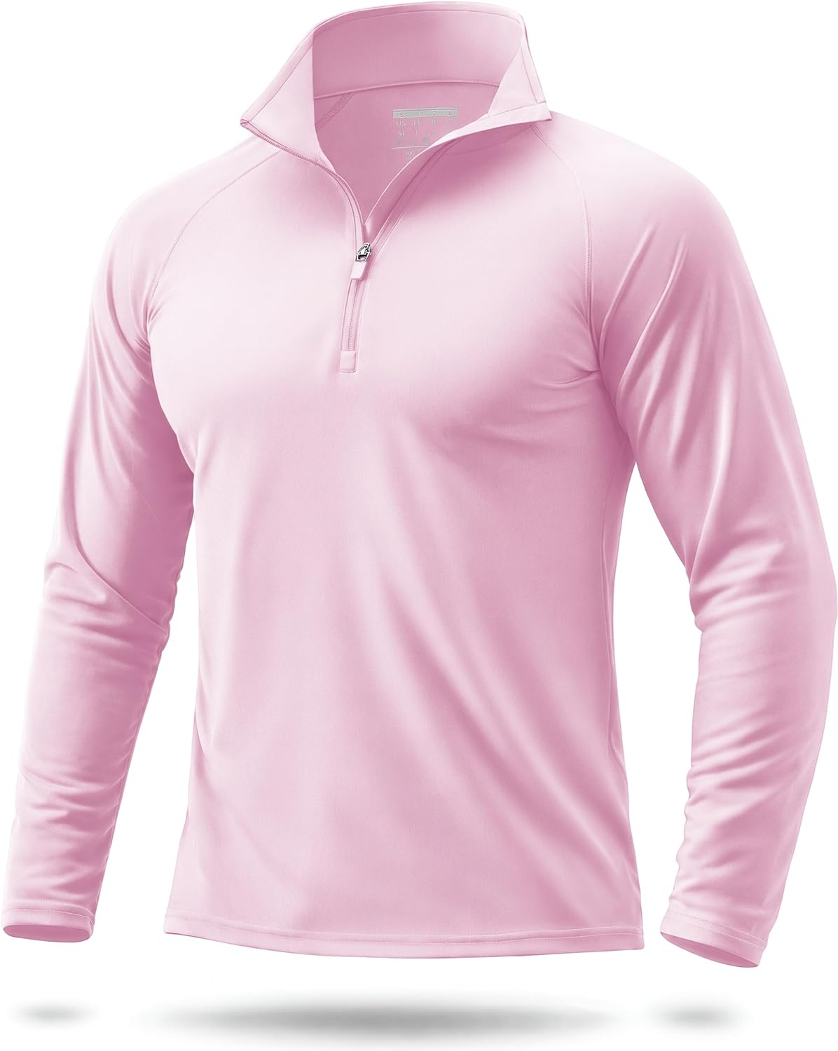Men's UPF 50+ Quarter Zip Sun Protection Long Sleeve Golf Shirt
