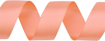 Peach Double Faced Satin Ribbon, 1 Inch Continuous 50 Yards