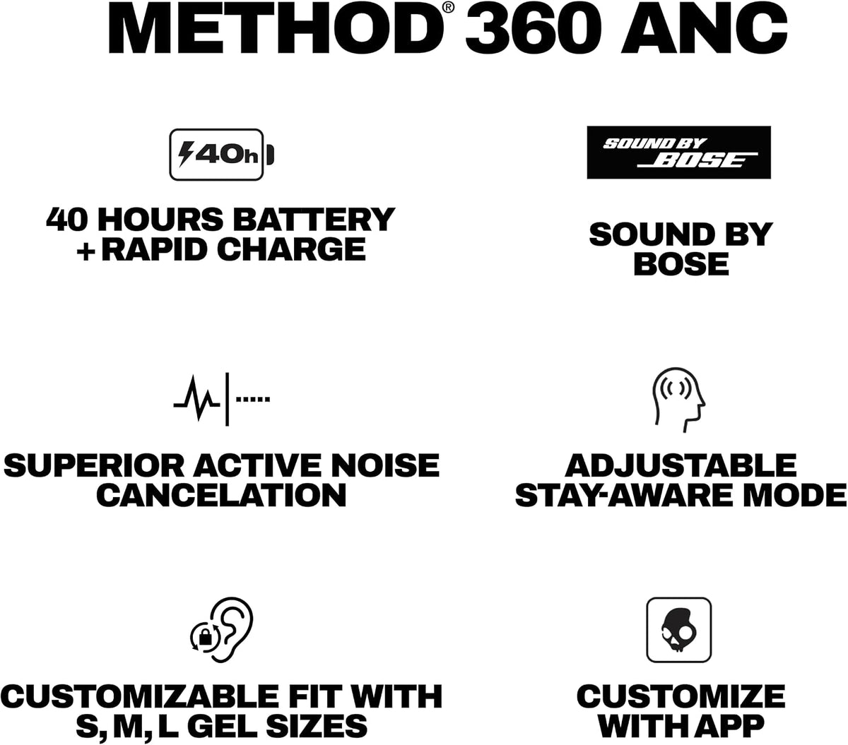 Method 360 ANC Wireless Earbuds with Sound by Bose - Crazy Pink