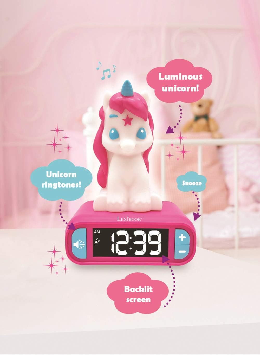 Unicorn Nightlight Alarm Clock, RL800UNI