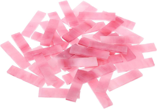 Rectangular Mosaic Tiles Stained Glass Strips, 1.57" x 0.4" Peach Pink Glass Pieces 200g/7.05 oz Mosaic Tile Making Supplies for DIY Handmade Crafts and Home Decoration
