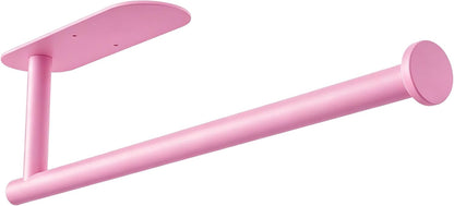 Pink Paper Towel Holder - Self Adhesive Paper Towels Roll Holders Under Cabinet, SUS304 Stainless Steel Wall Mount Towel Holder for Kitchen, Pantry, Sink, Bathroom