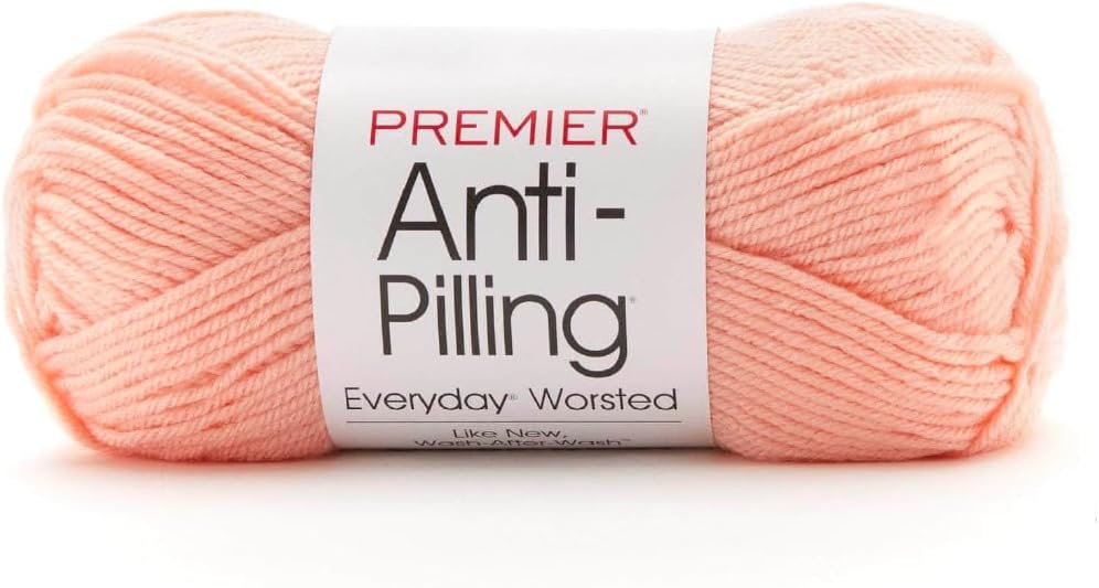Yarns Everyday Worsted, Soft Peach, Medium Weight, 3.5 oz, 180