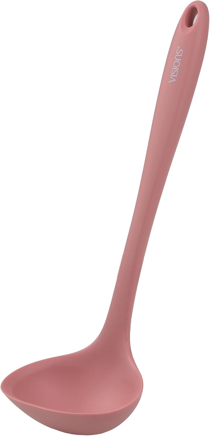PEARL METAL VISIONS CP-1025 Vision Ladle Ladle Silicone Pink Pink Dishwasher Safe Kitchen Tool