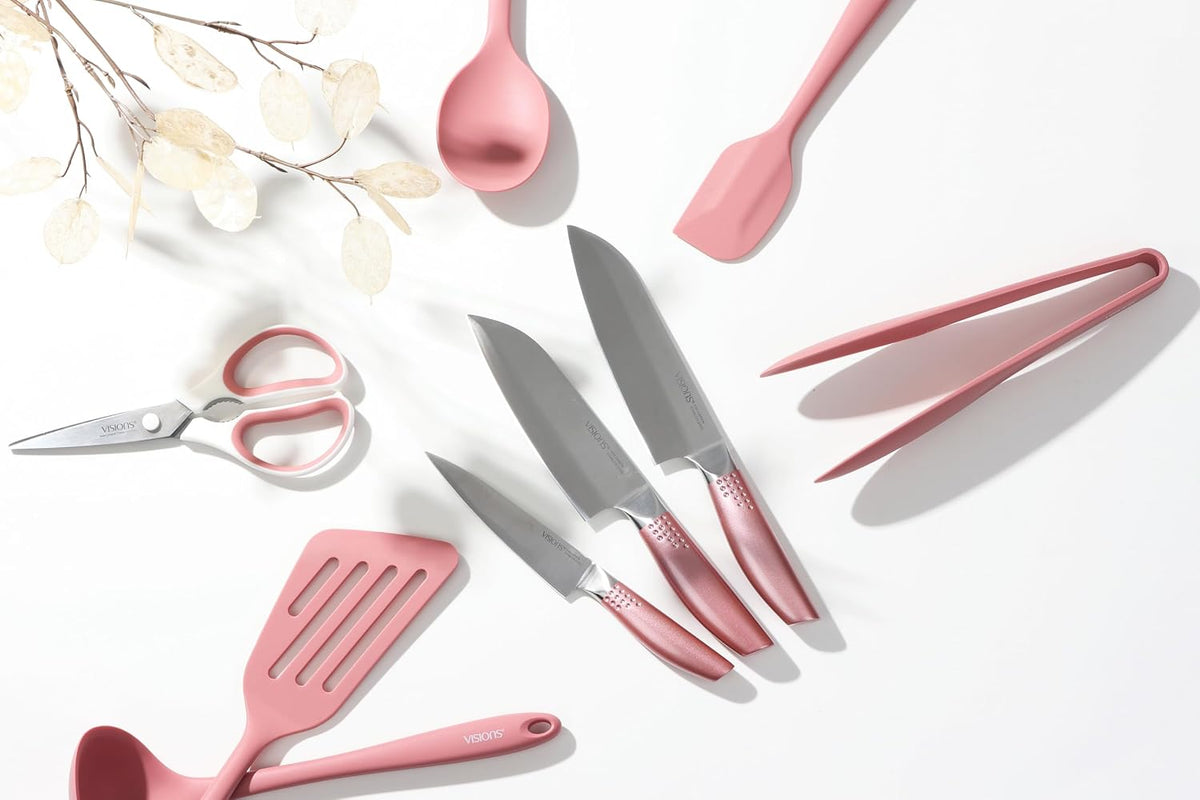 PEARL METAL VISIONS CP-1025 Vision Ladle Ladle Silicone Pink Pink Dishwasher Safe Kitchen Tool